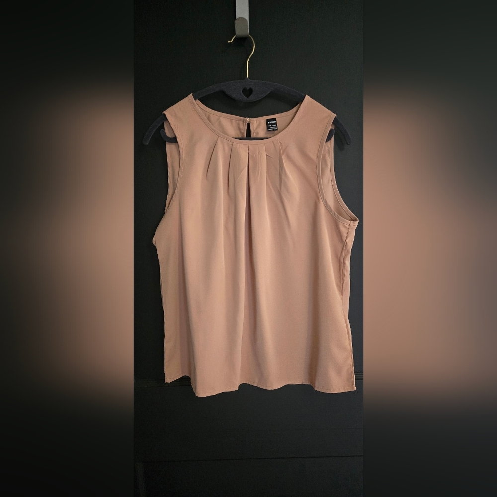 Sleeveless Tan Women's Top